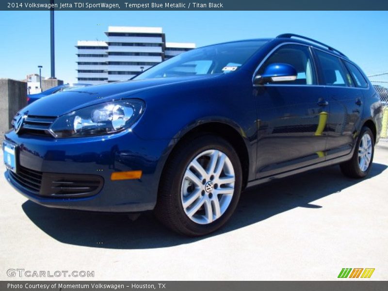 Tempest Blue Metallic / Titan Black 2014 Volkswagen Jetta TDI SportWagen
