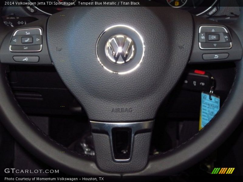 Tempest Blue Metallic / Titan Black 2014 Volkswagen Jetta TDI SportWagen