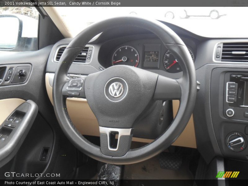 Candy White / Cornsilk Beige 2011 Volkswagen Jetta SEL Sedan