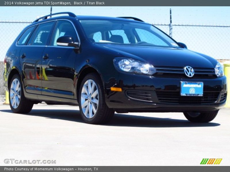 Black / Titan Black 2014 Volkswagen Jetta TDI SportWagen