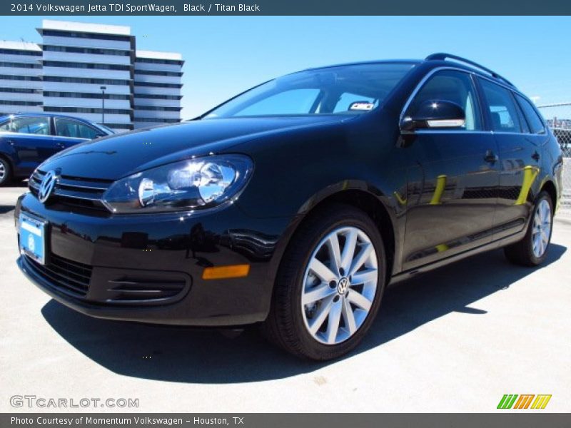 Black / Titan Black 2014 Volkswagen Jetta TDI SportWagen