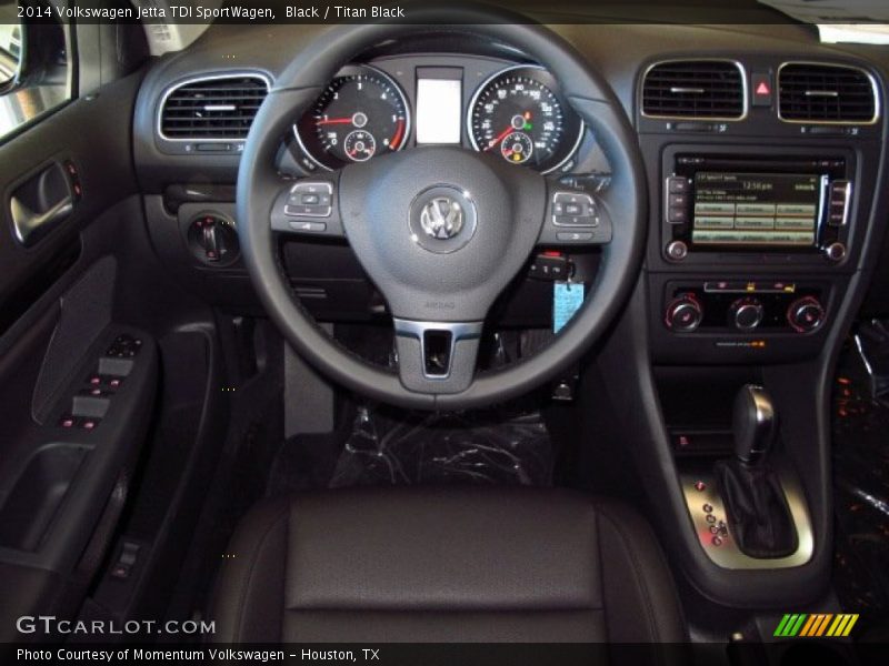 Black / Titan Black 2014 Volkswagen Jetta TDI SportWagen