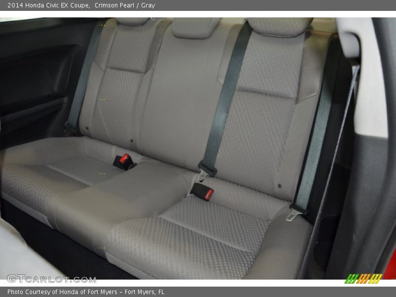 Crimson Pearl / Gray 2014 Honda Civic EX Coupe