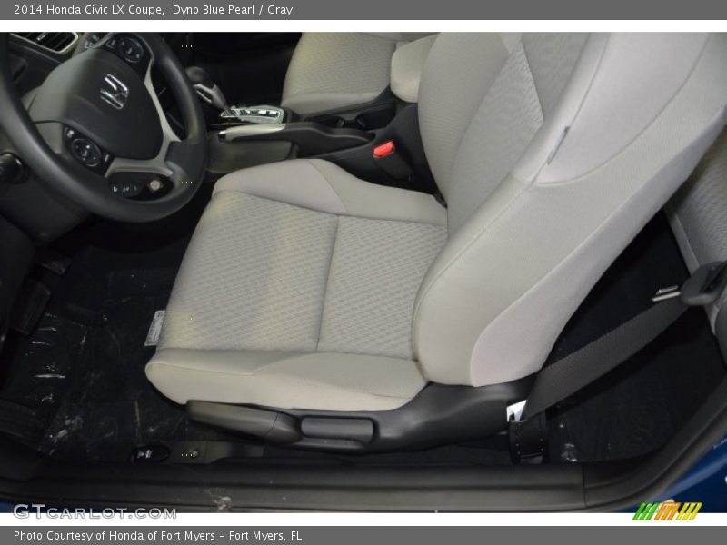 Dyno Blue Pearl / Gray 2014 Honda Civic LX Coupe