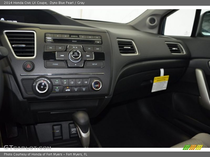 Dyno Blue Pearl / Gray 2014 Honda Civic LX Coupe