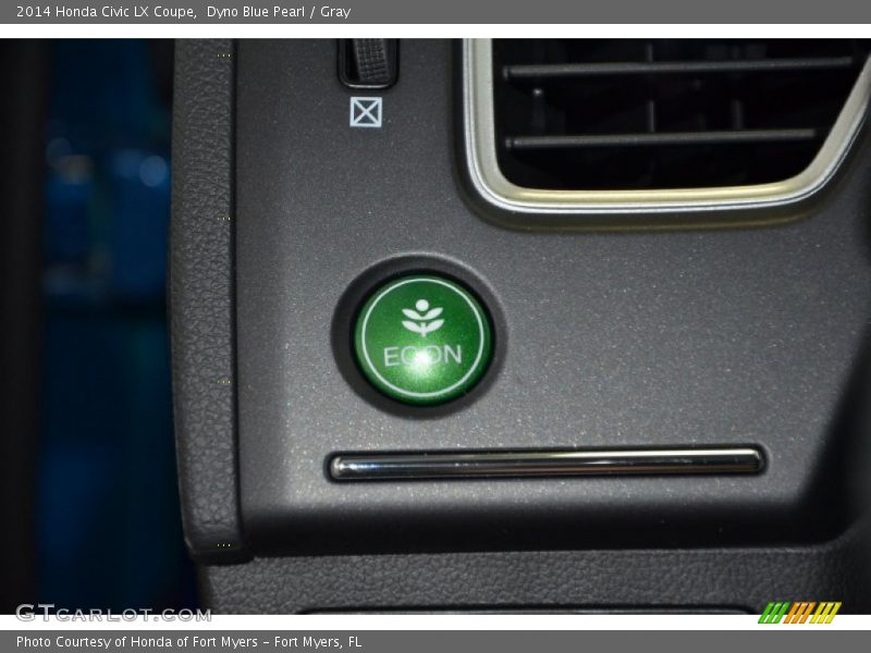 Dyno Blue Pearl / Gray 2014 Honda Civic LX Coupe