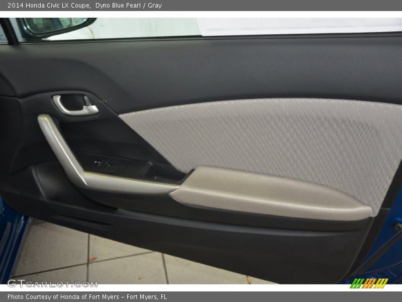 Dyno Blue Pearl / Gray 2014 Honda Civic LX Coupe