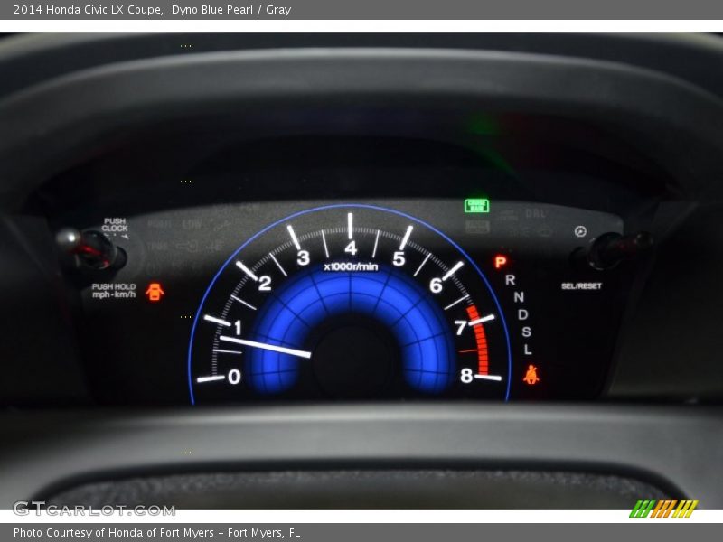 Dyno Blue Pearl / Gray 2014 Honda Civic LX Coupe
