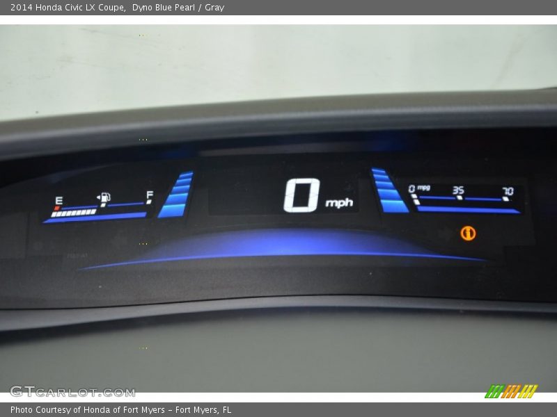 Dyno Blue Pearl / Gray 2014 Honda Civic LX Coupe