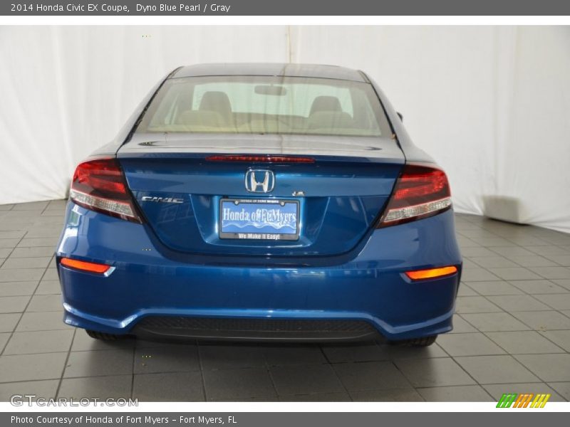 Dyno Blue Pearl / Gray 2014 Honda Civic EX Coupe