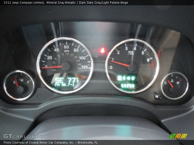 Mineral Gray Metallic / Dark Slate Gray/Light Pebble Beige 2012 Jeep Compass Limited