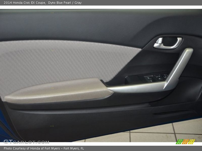 Dyno Blue Pearl / Gray 2014 Honda Civic EX Coupe