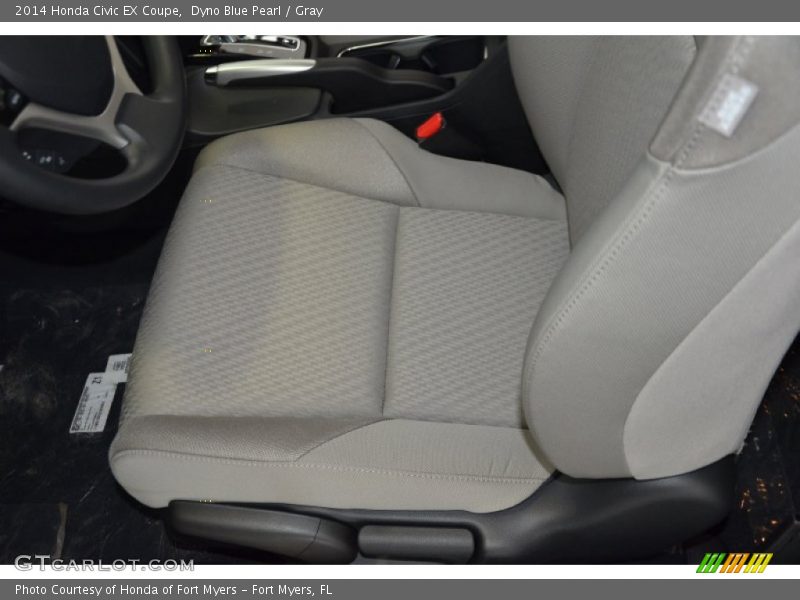 Dyno Blue Pearl / Gray 2014 Honda Civic EX Coupe