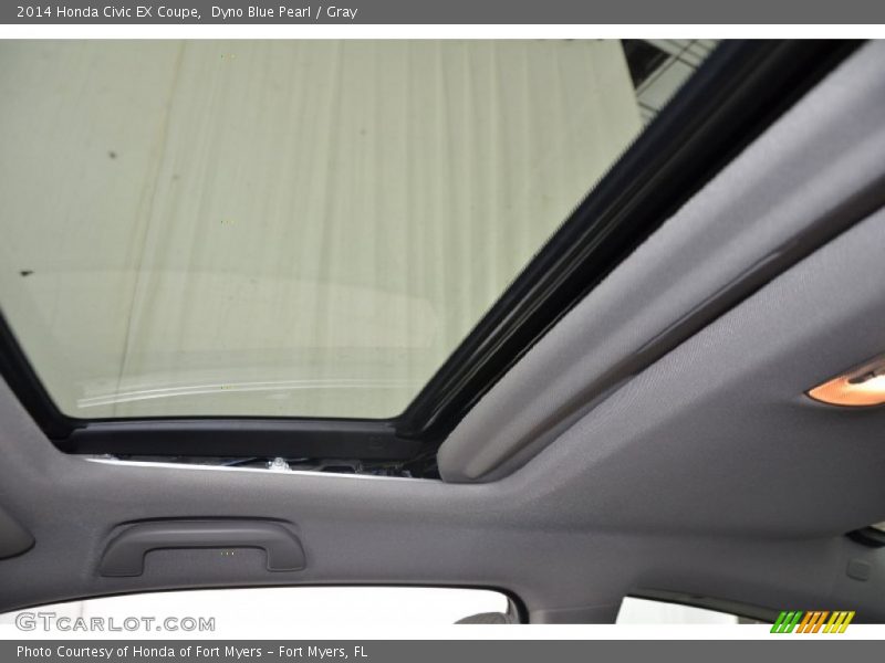 Dyno Blue Pearl / Gray 2014 Honda Civic EX Coupe