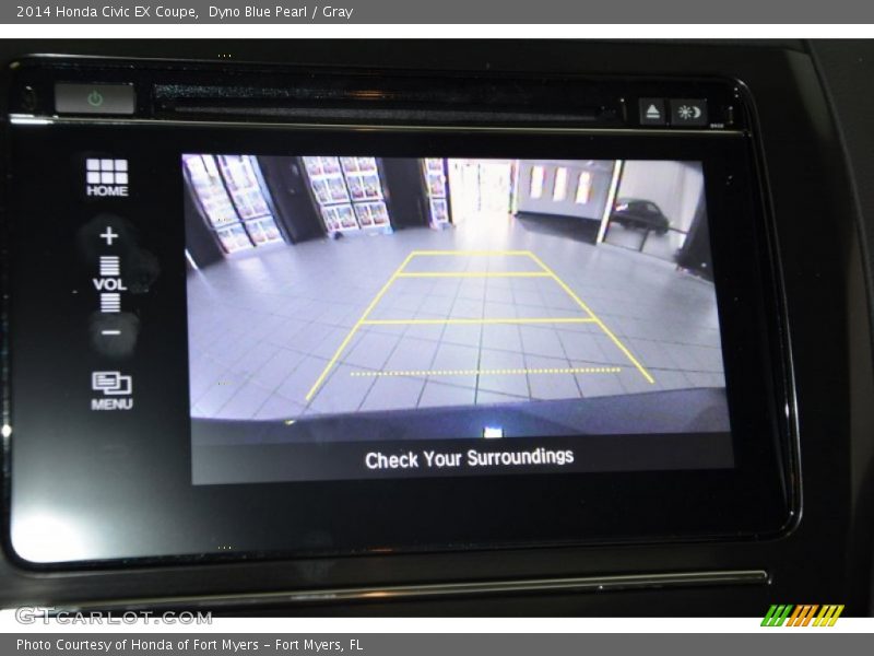 Dyno Blue Pearl / Gray 2014 Honda Civic EX Coupe