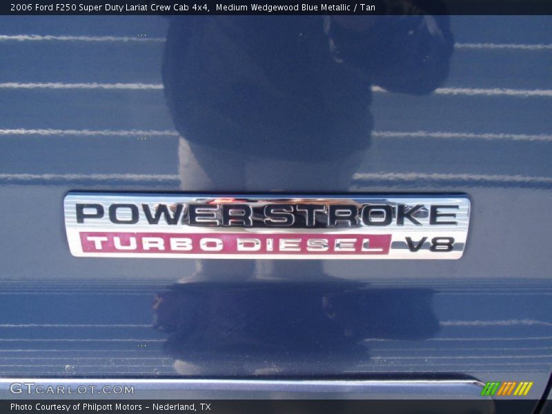 Medium Wedgewood Blue Metallic / Tan 2006 Ford F250 Super Duty Lariat Crew Cab 4x4
