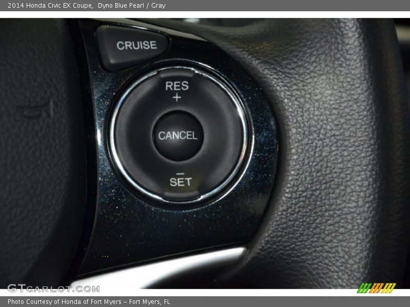 Dyno Blue Pearl / Gray 2014 Honda Civic EX Coupe