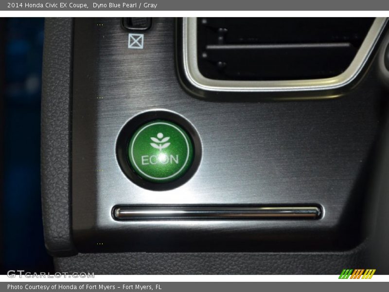 Dyno Blue Pearl / Gray 2014 Honda Civic EX Coupe