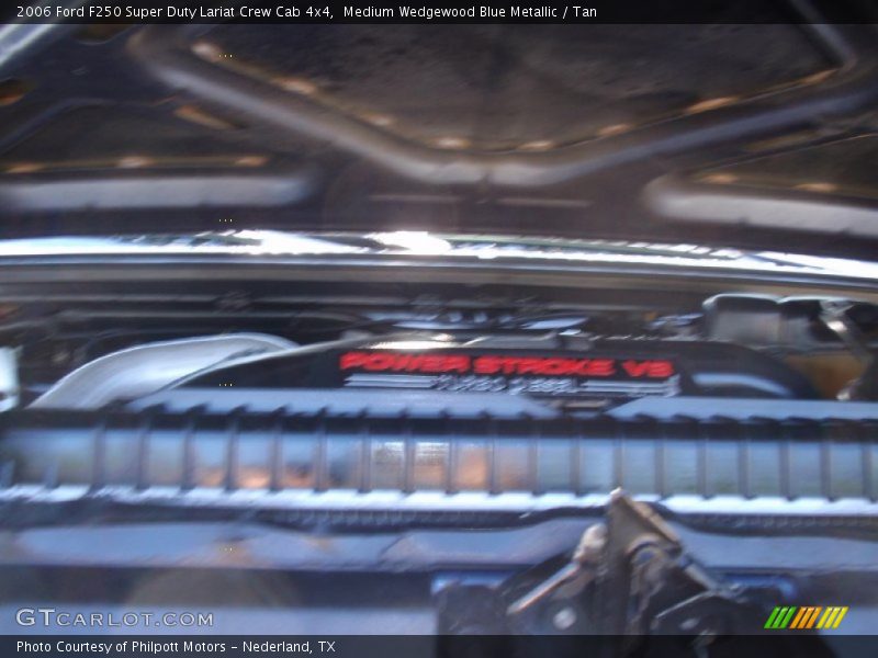 Medium Wedgewood Blue Metallic / Tan 2006 Ford F250 Super Duty Lariat Crew Cab 4x4