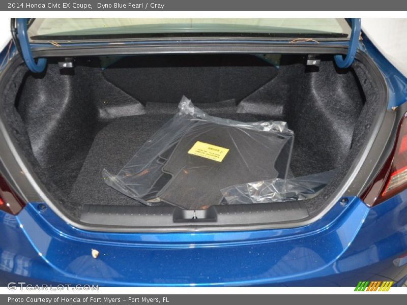 Dyno Blue Pearl / Gray 2014 Honda Civic EX Coupe