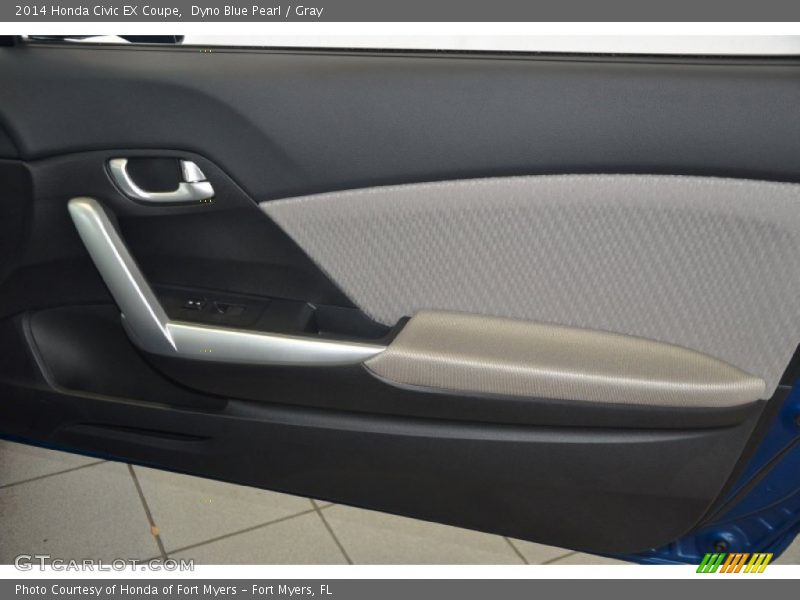 Dyno Blue Pearl / Gray 2014 Honda Civic EX Coupe