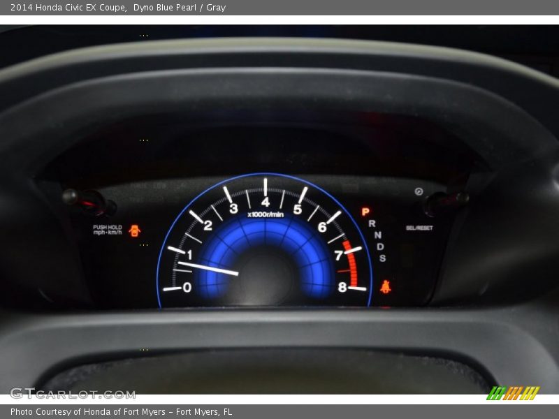 Dyno Blue Pearl / Gray 2014 Honda Civic EX Coupe