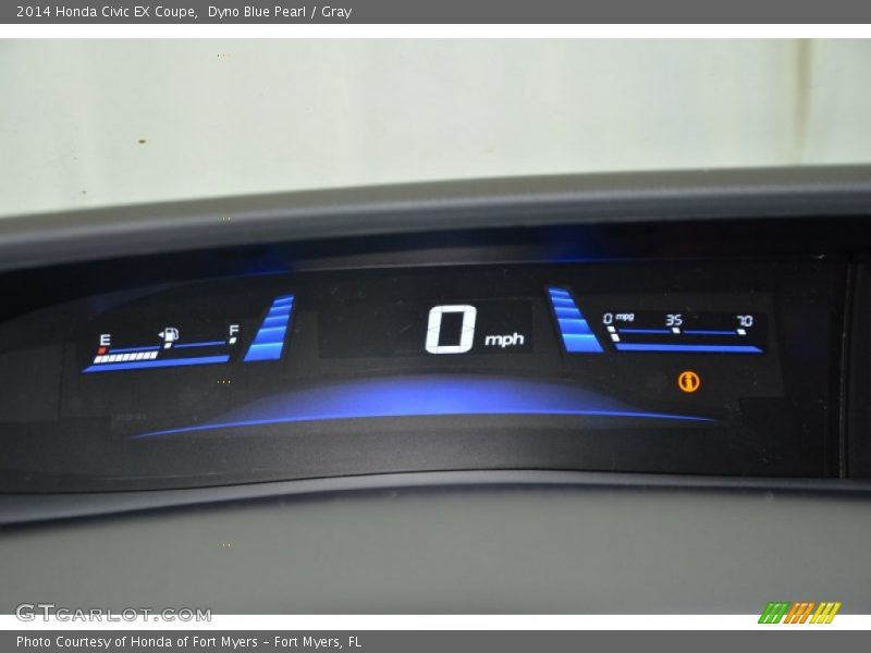 Dyno Blue Pearl / Gray 2014 Honda Civic EX Coupe