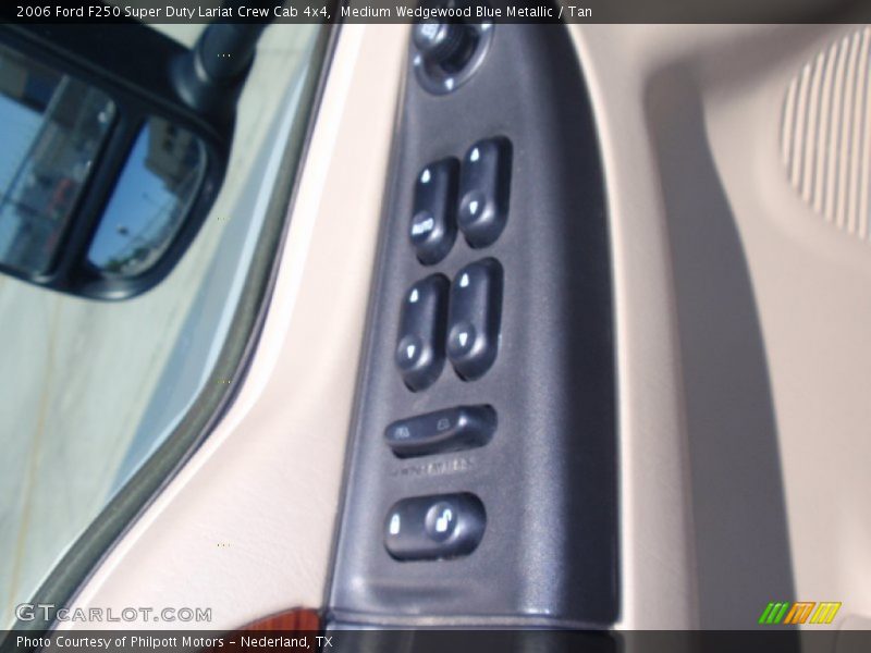 Medium Wedgewood Blue Metallic / Tan 2006 Ford F250 Super Duty Lariat Crew Cab 4x4