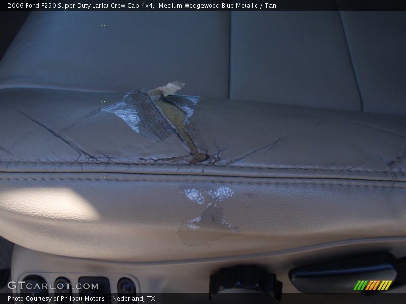 Medium Wedgewood Blue Metallic / Tan 2006 Ford F250 Super Duty Lariat Crew Cab 4x4