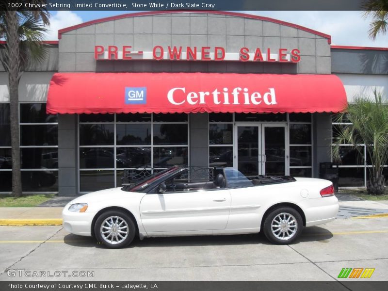 Stone White / Dark Slate Gray 2002 Chrysler Sebring Limited Convertible