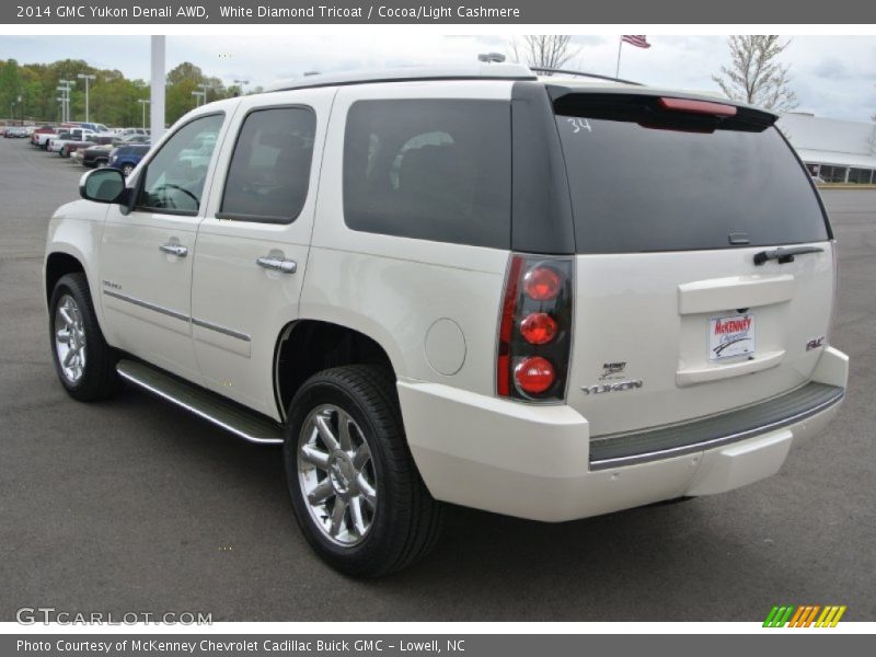 White Diamond Tricoat / Cocoa/Light Cashmere 2014 GMC Yukon Denali AWD