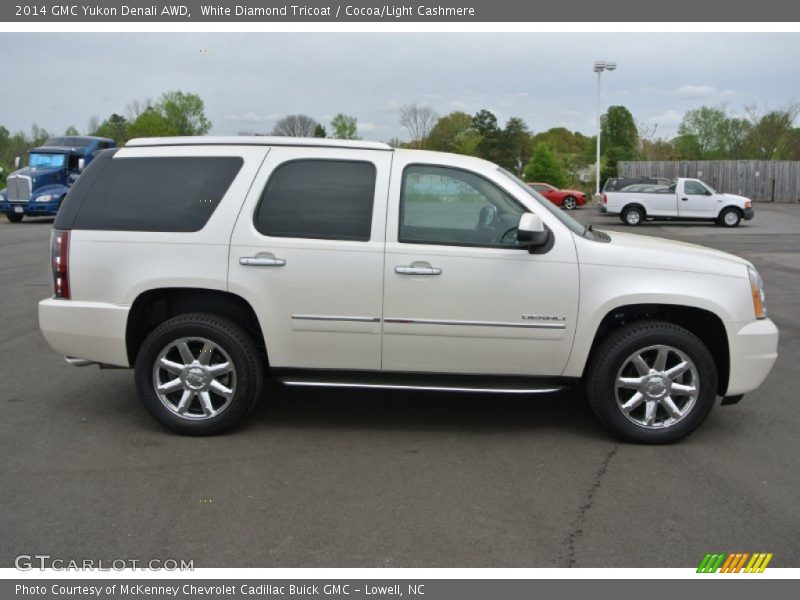 White Diamond Tricoat / Cocoa/Light Cashmere 2014 GMC Yukon Denali AWD