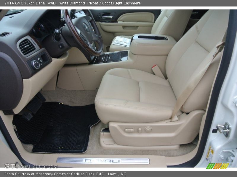 White Diamond Tricoat / Cocoa/Light Cashmere 2014 GMC Yukon Denali AWD