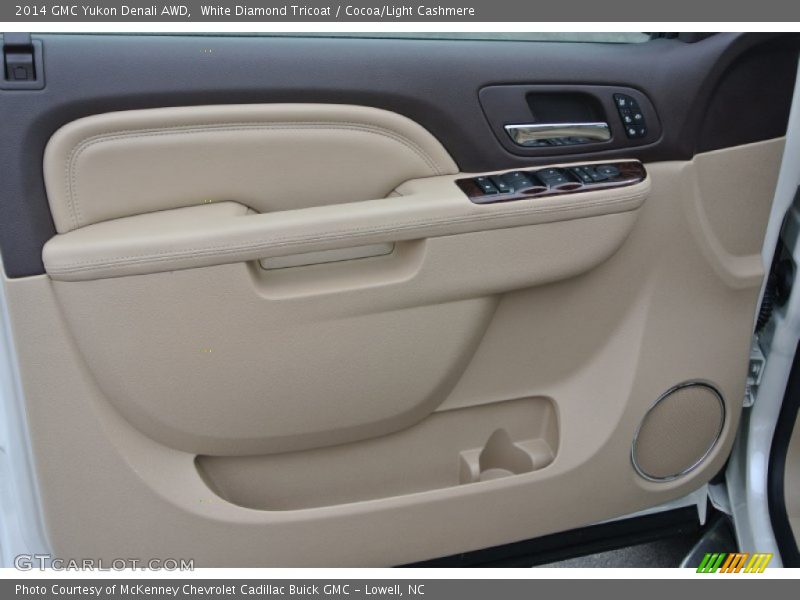 White Diamond Tricoat / Cocoa/Light Cashmere 2014 GMC Yukon Denali AWD