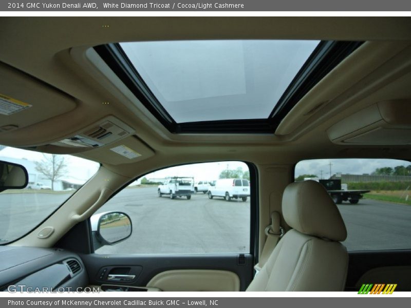 White Diamond Tricoat / Cocoa/Light Cashmere 2014 GMC Yukon Denali AWD