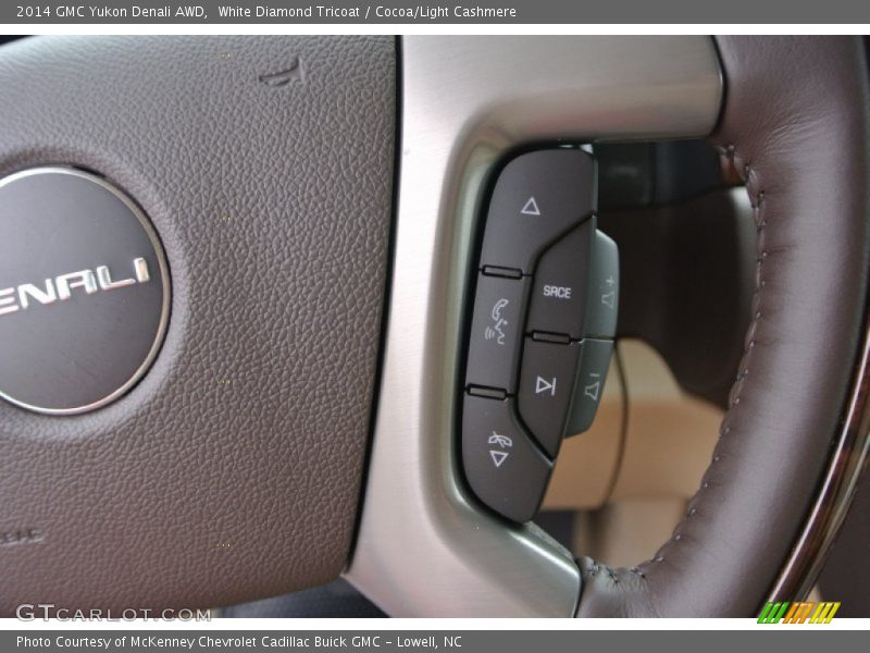 White Diamond Tricoat / Cocoa/Light Cashmere 2014 GMC Yukon Denali AWD