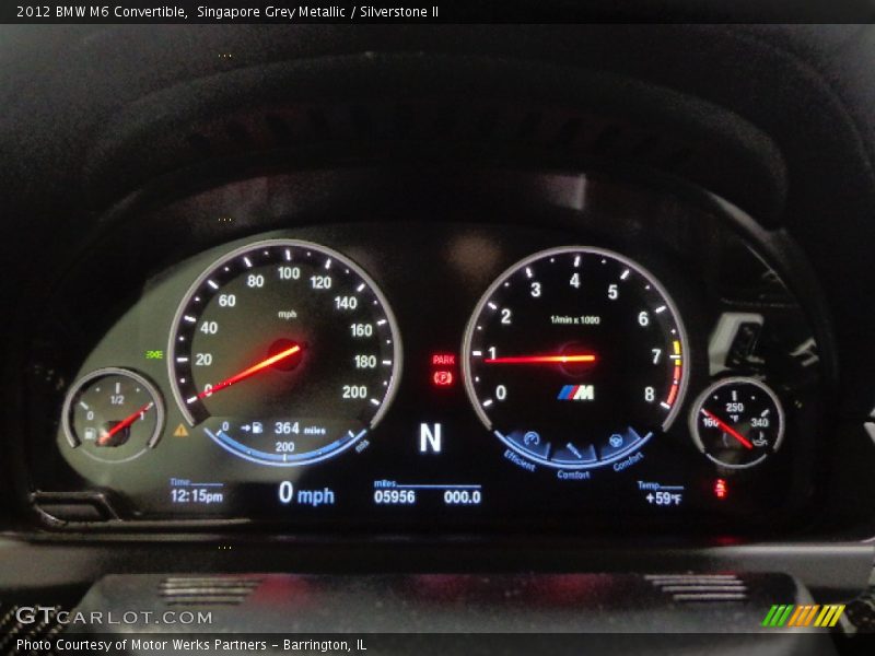  2012 M6 Convertible Convertible Gauges