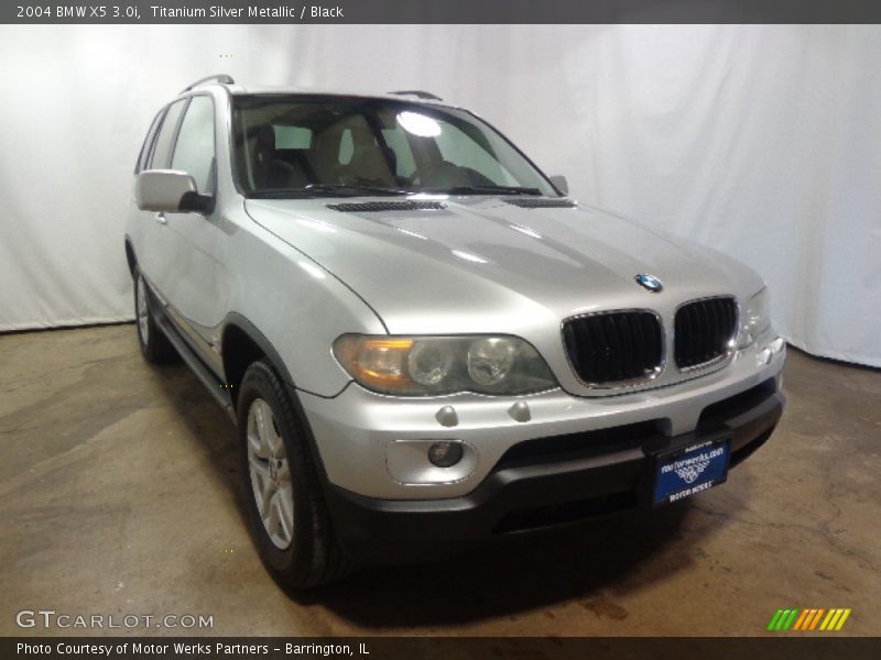 Titanium Silver Metallic / Black 2004 BMW X5 3.0i