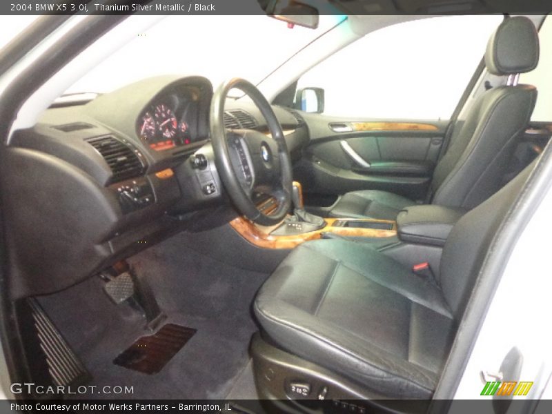 Titanium Silver Metallic / Black 2004 BMW X5 3.0i