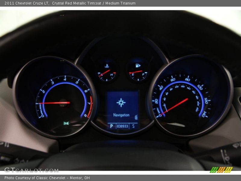 Crystal Red Metallic Tintcoat / Medium Titanium 2011 Chevrolet Cruze LT