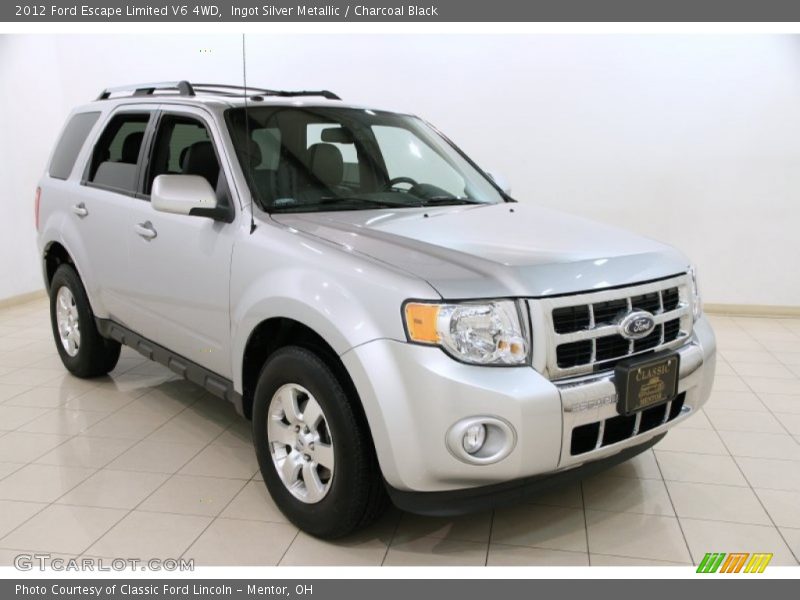 Ingot Silver Metallic / Charcoal Black 2012 Ford Escape Limited V6 4WD