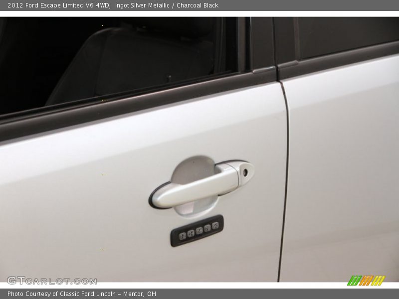 Ingot Silver Metallic / Charcoal Black 2012 Ford Escape Limited V6 4WD
