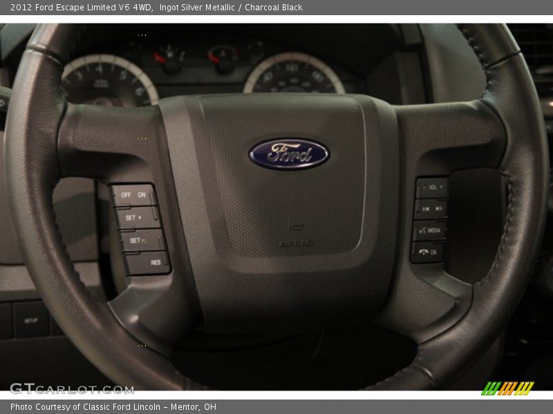 Ingot Silver Metallic / Charcoal Black 2012 Ford Escape Limited V6 4WD