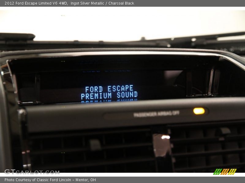 Ingot Silver Metallic / Charcoal Black 2012 Ford Escape Limited V6 4WD