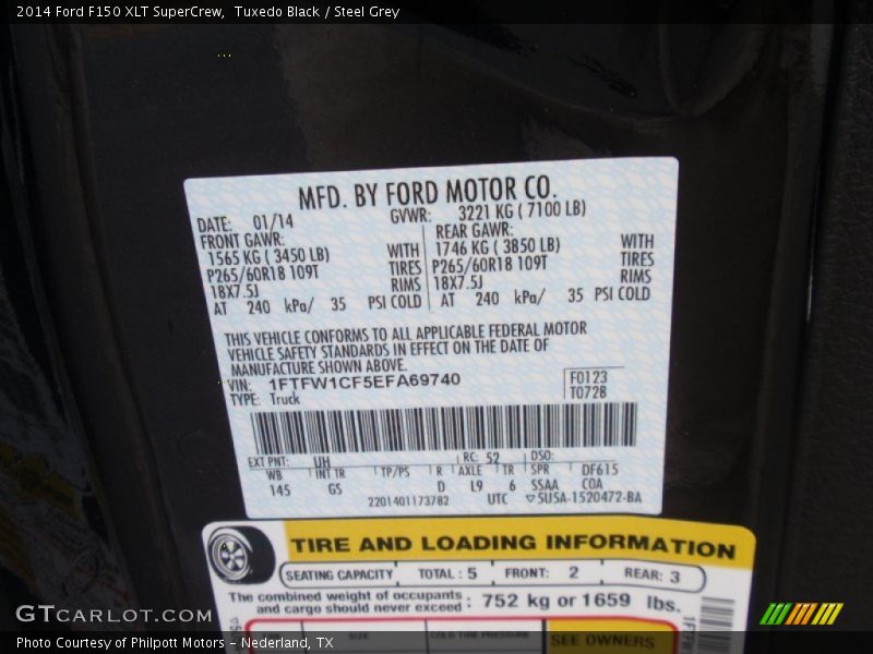 Tuxedo Black / Steel Grey 2014 Ford F150 XLT SuperCrew