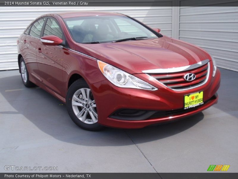 Venetian Red / Gray 2014 Hyundai Sonata GLS