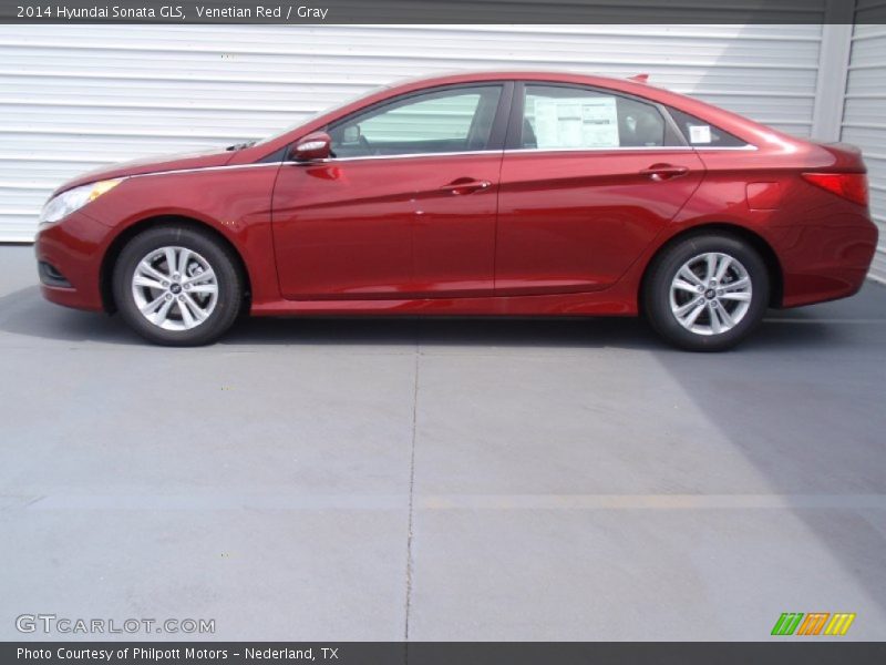 Venetian Red / Gray 2014 Hyundai Sonata GLS