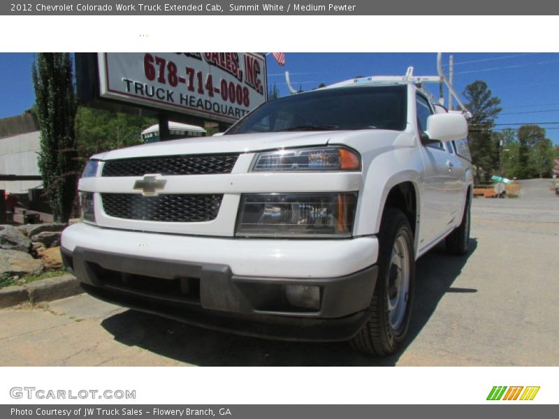 Summit White / Medium Pewter 2012 Chevrolet Colorado Work Truck Extended Cab