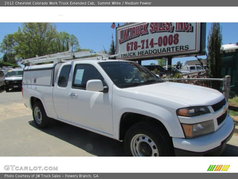 Summit White / Medium Pewter 2012 Chevrolet Colorado Work Truck Extended Cab