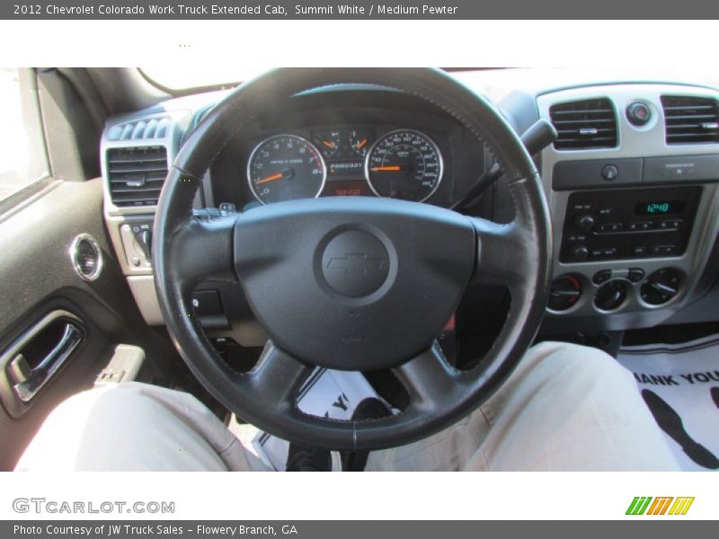 Summit White / Medium Pewter 2012 Chevrolet Colorado Work Truck Extended Cab